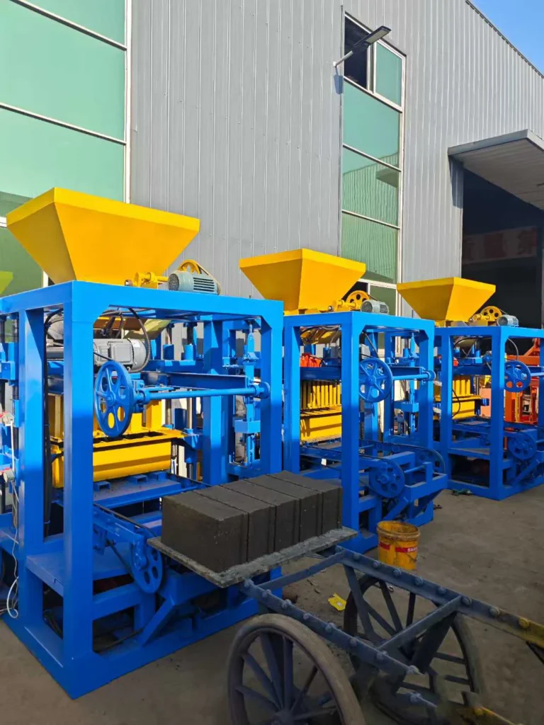 QTJ4-24 Automatic Hydraulic Cement Hollow Block Making Machine with Engine PLC & Gear High Efficiency Easy Operation From SHIYUE