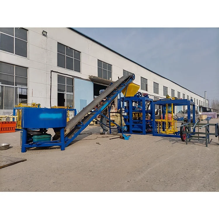 YOUJU Paving Block Making Machine for Concrete Cement Hollow Brick QTJ4-25 High Efficiency Automatic