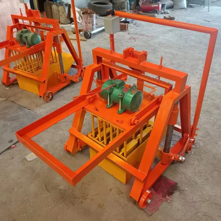 QMJ2-45 Motorized Hand-pushed Mobile Small Concrete Hollow Block Making Machine Interlocking Capability Brick Molding Easy