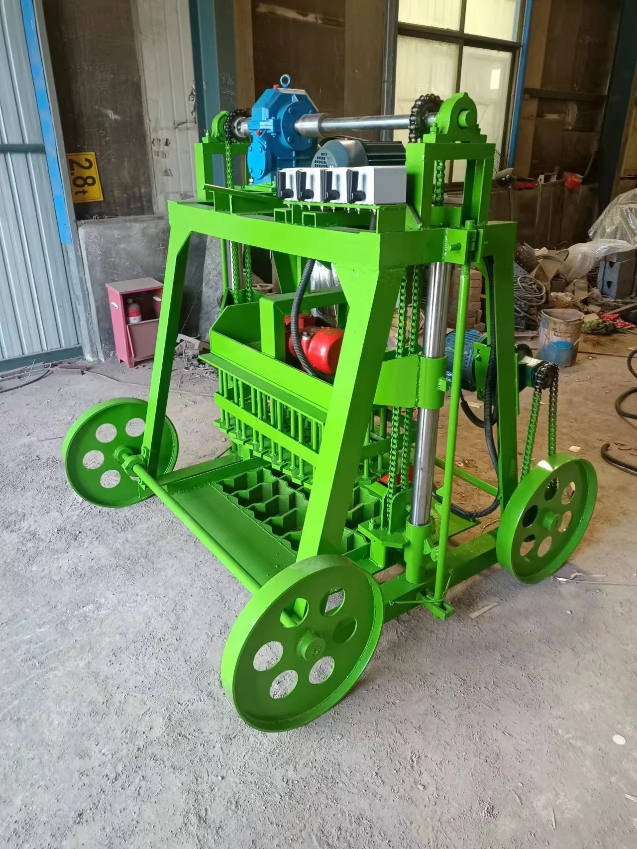 QMJ4-45 Engine-Driven Cement Hollow Block Making Machine In Stock - Image 2