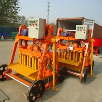 QMJ4-45 High Profit Egg Laying Hollow Block Machine Manual Cement Engine Mobile Brick Making Vibration Method