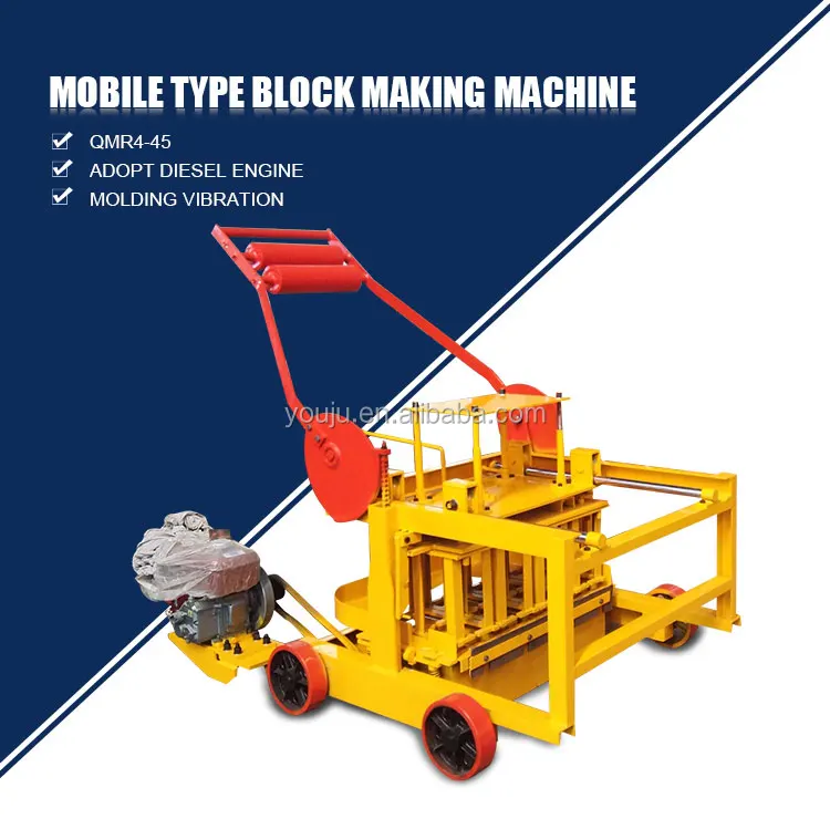 QMR4-45 Diesel Movable Block Machine for Hollow Block – In Stock - Image 2