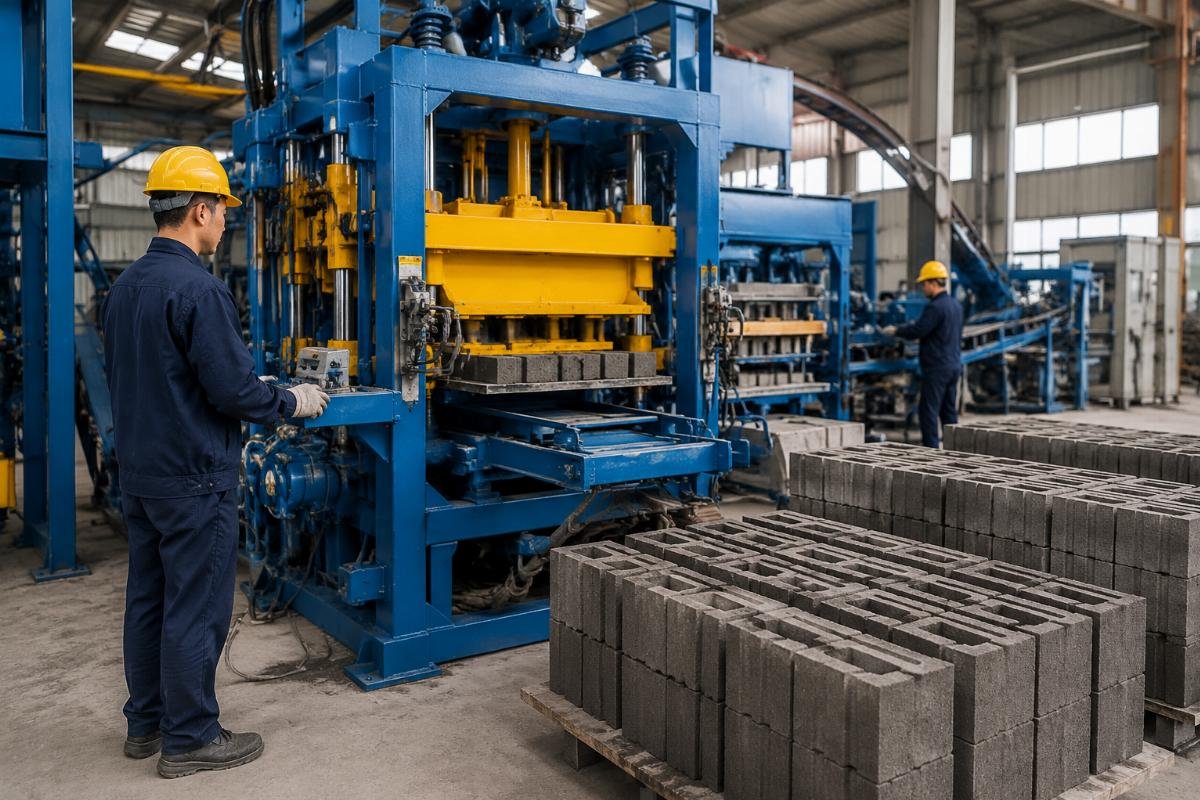 Vibration force distribution across brick molds