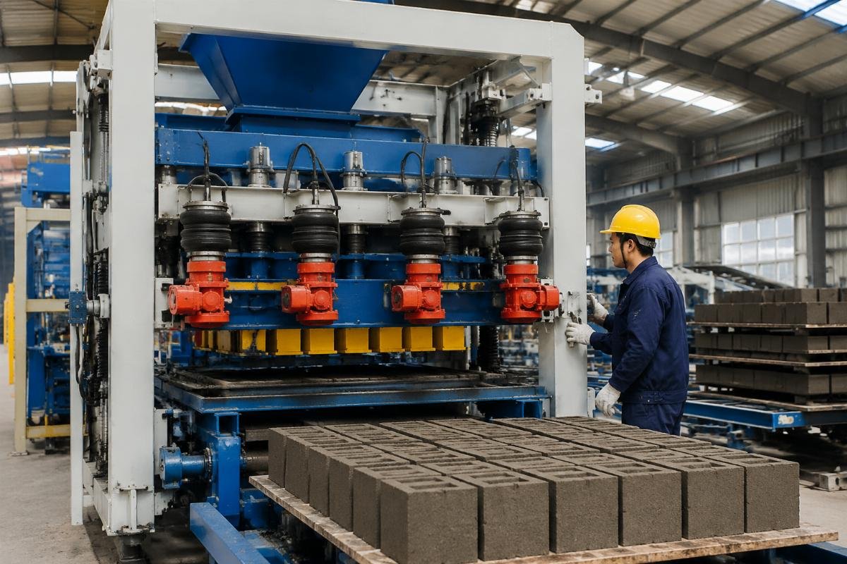 Four-motor airbag vibration system in operation