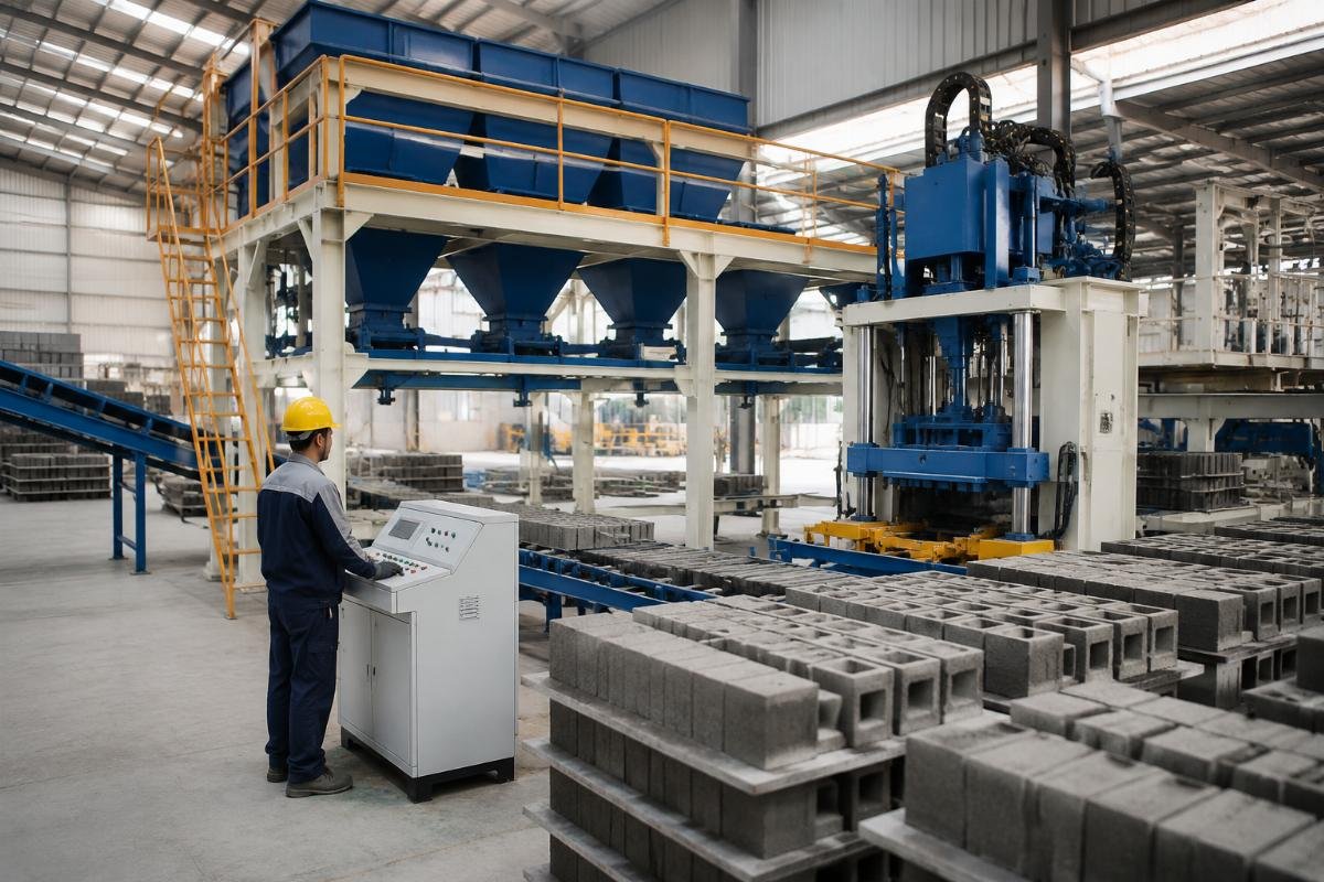 Automated batching system with moisture sensors controlling water-cement ratio precisely
