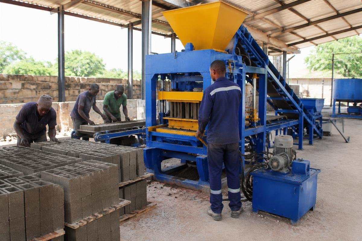 block machine for Africa market Semi-automatic block machine installation in Africa