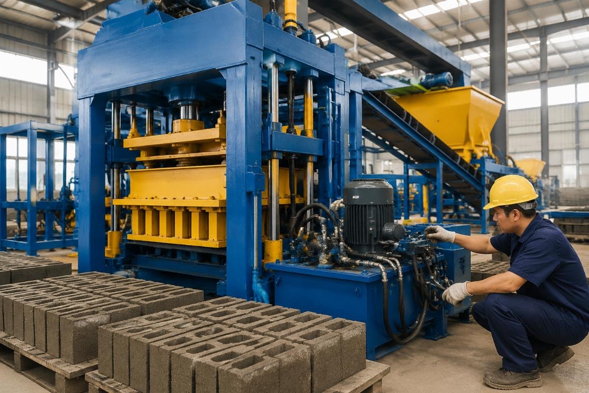 block making machine hydraulic troubleshooting Comparison of block density test results showing uniform compaction from European-style vibration design
