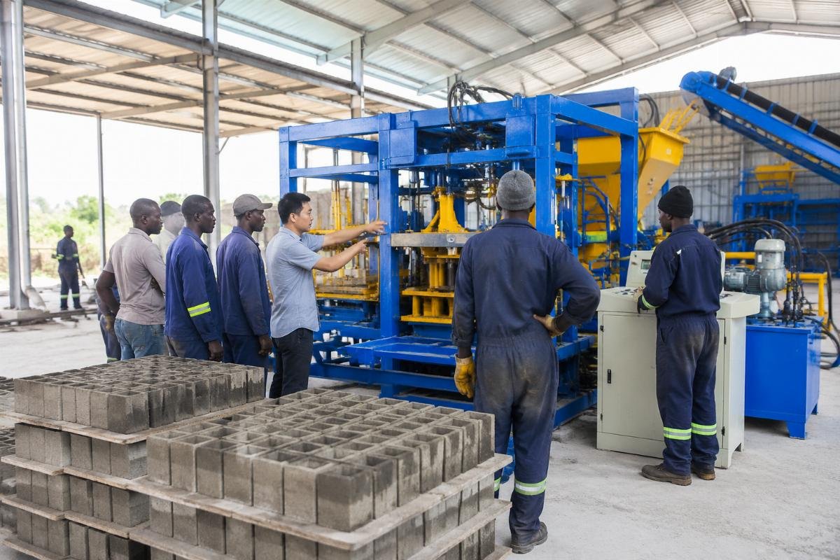 block making machine supplier China Block machine installation and operator training in Africa
