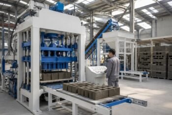 Chinese block machine production line with European-style design and airbag vibration system