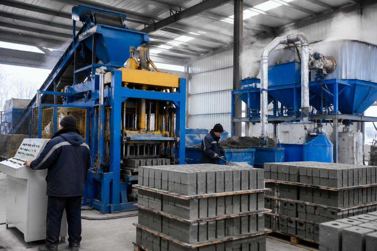 Concrete batching system with aggregate heating and temperature monitoring for cold weather production