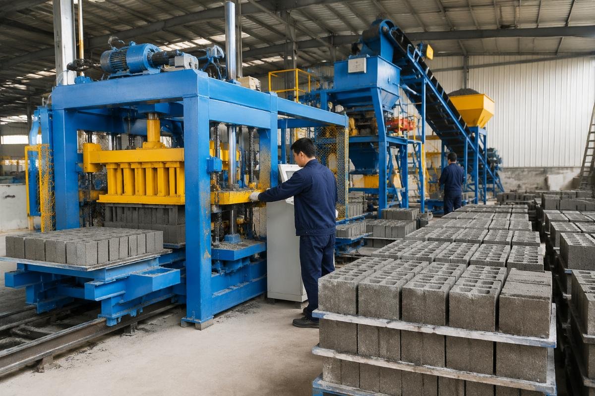 concrete mix ratio for block making optimization Concrete block production line with optimized mix ratio