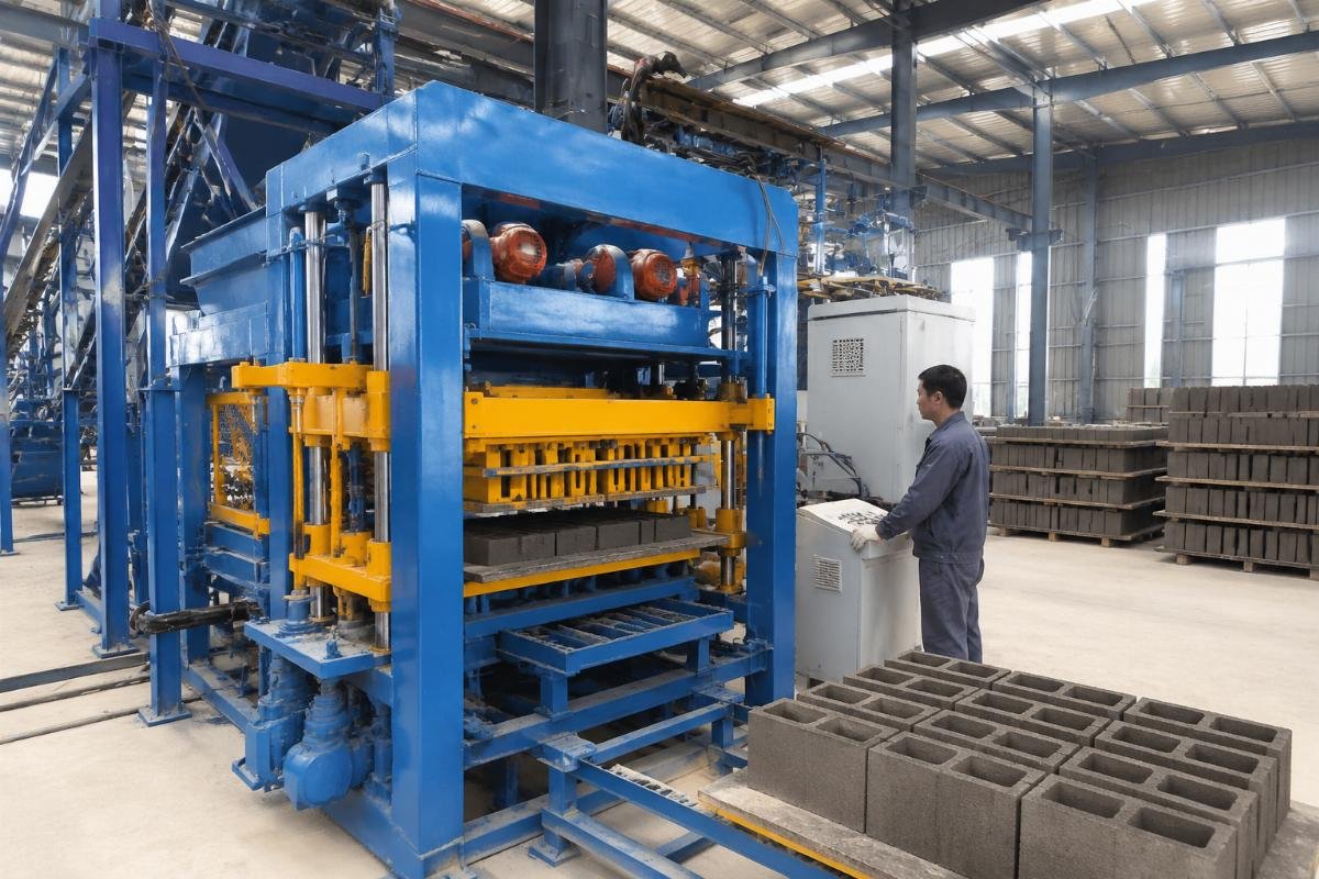 European-style Chinese block machine vibration technology European-style block machine with airbag vibration system and four vibration motors
