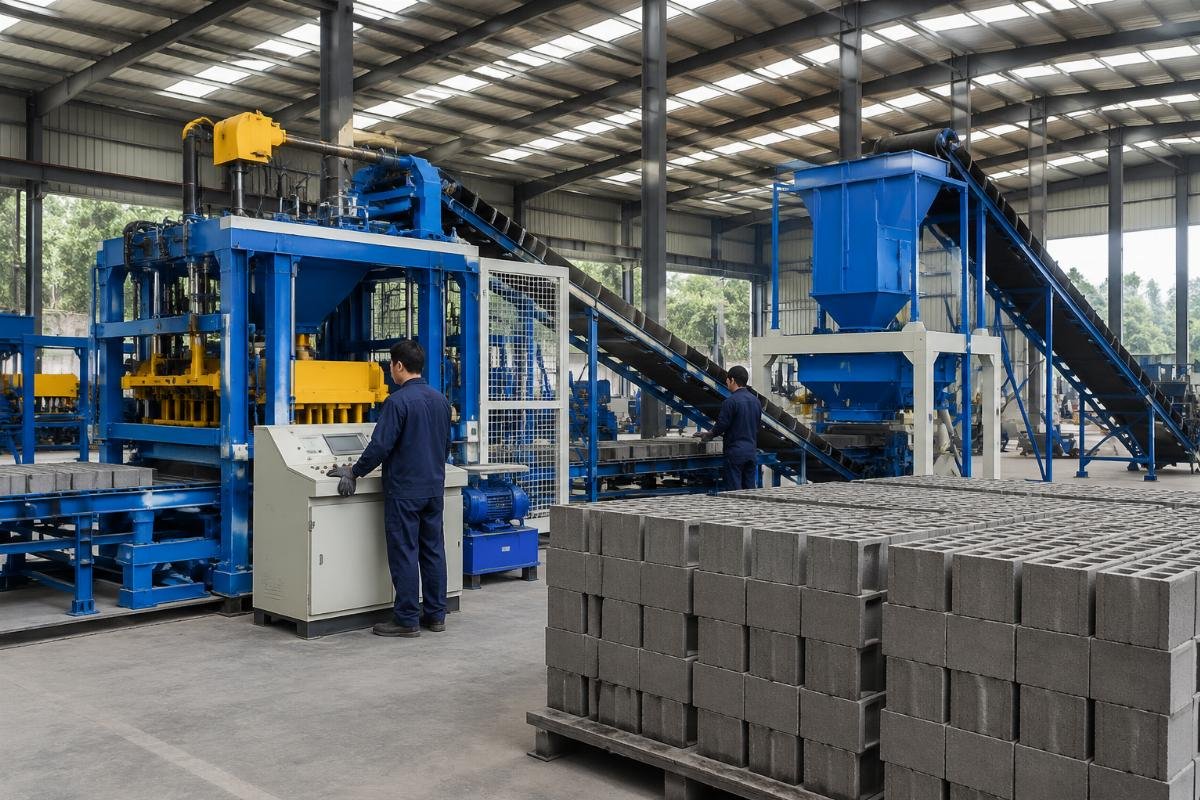 Complete fly ash block production line equipment