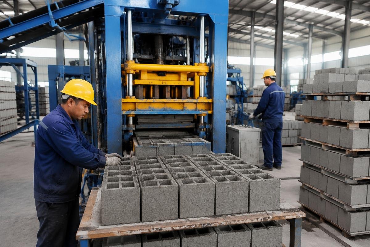 Fly ash block compressive strength development over time