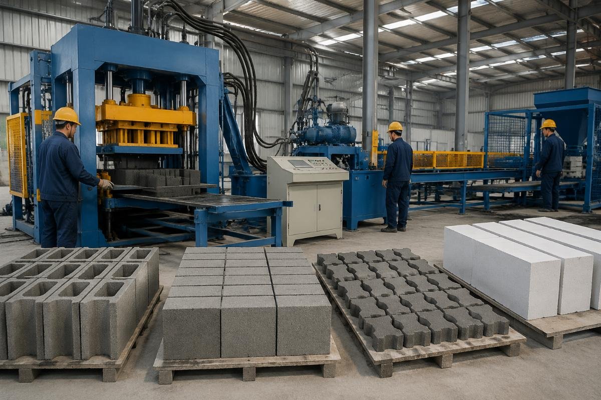 optimal hydraulic pressure hollow blocks solid blocks pavers AAC Comparison chart showing hydraulic pressure ranges for hollow blocks, solid blocks, pavers, and AAC blocks