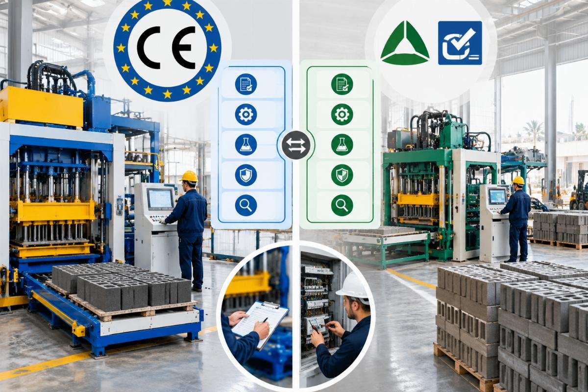 Comparison chart illustrating the verification process differences between CE marking and SASO IECEE requirements