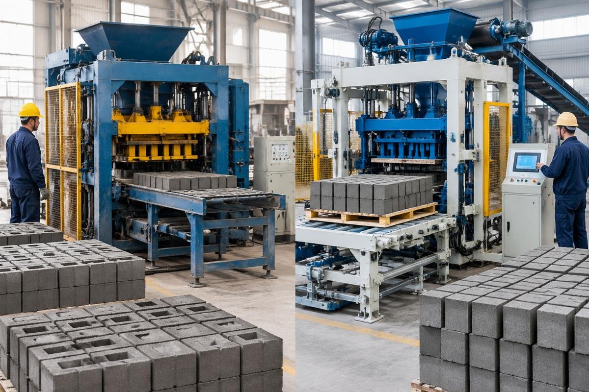 Comparison of basic vs. preferred technical specifications for German market block machines