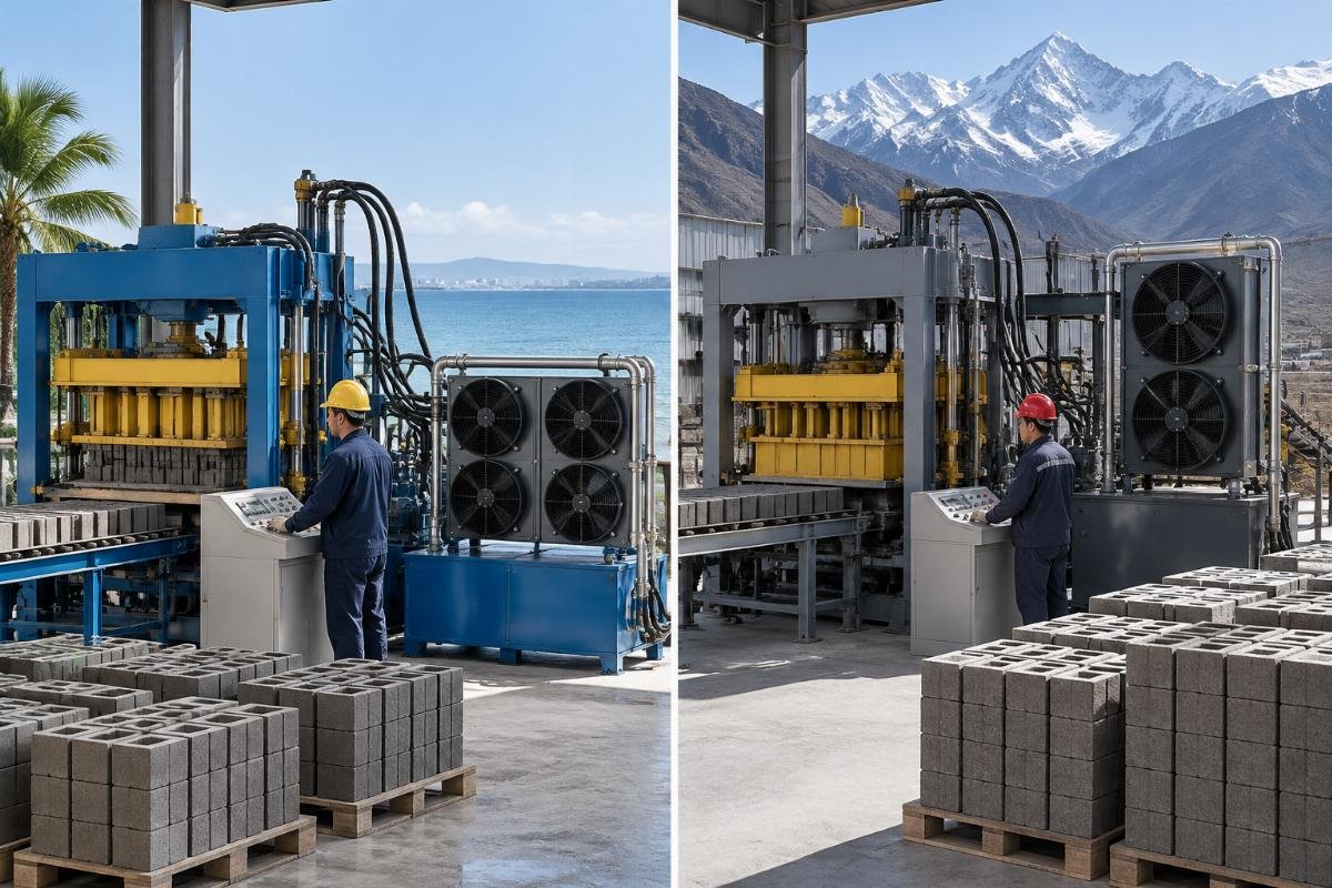 Comparison of hydraulic cooling efficiency at sea level versus high altitude