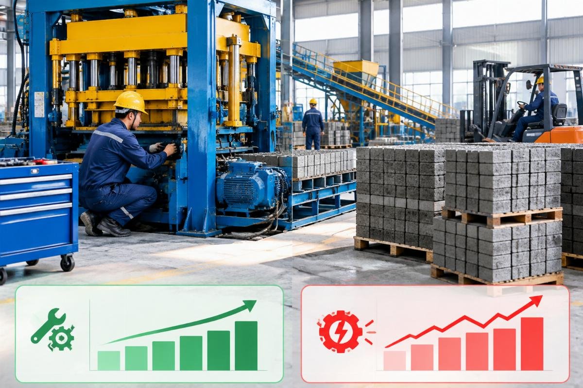 Graph illustrating cost savings from reduced downtime through preventive maintenance vs reactive repair