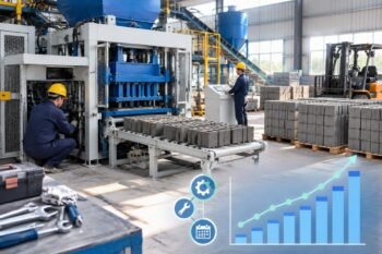 Graph illustrating the correlation between maintenance frequency and production uptime