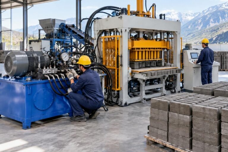 QT4-15 Concrete Block Machine Manufacturer for Peru Construction